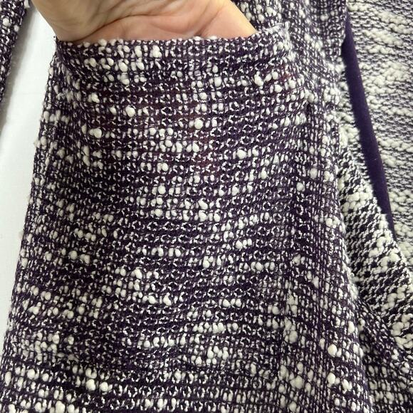 Fabletics Moscow Wrap Open Front Duster Long Cardigan Sweater Purple Womens XS - Picture 6 of 8